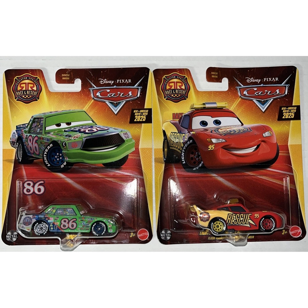 Disney Pixar‎ Cars Race And Rescue Lightning McQueen Chick Hicks Lot